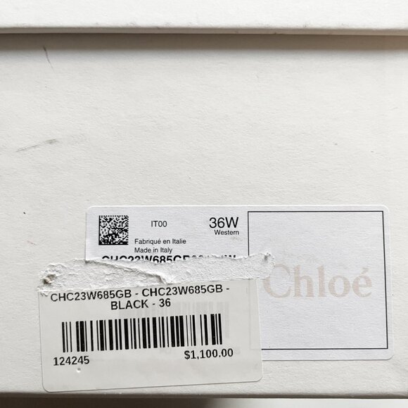 Chloe Mallo Heeled Ankle Boots Smooth Calfskin Black Size EU 36 US 6 NEW NIB - Picture 8 of 9